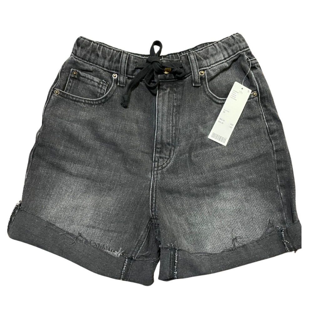 URBAN OUTFITTERS NWT BDG High-Waisted Faded Denim Black Distressed Shorts XS